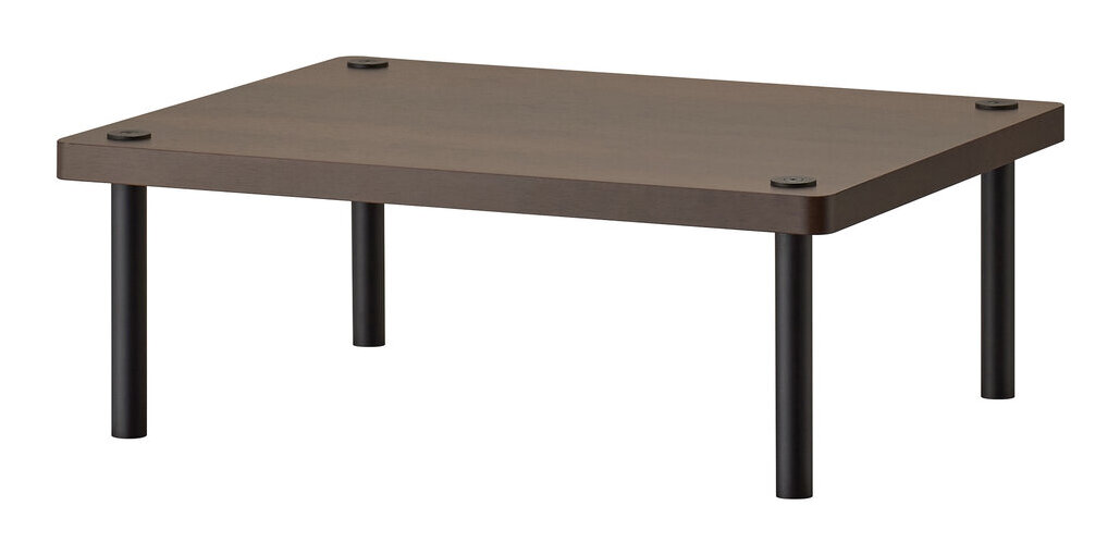 こちらの商品はお取り寄せとなります。3日～1週間ほどでお届け可能です。メーカー品切の際はお時間を頂きます。※画像は撮影用商品のため、お届けの際の商品とは異なります。連結ユニットVTP-01S機器設置機器追加や間隔の調整に便利な連結ユニット天、棚板をパイプと専用ネジで挟み込むジョイント構造※連結ユニットは設置機器に応じて2つの高さからお選びいただけます。連結ユニット型番VTP-01S高さ内寸180mmVTP-01L高さ内寸240mm※VT-743/745に1段追加可能リバーシブル仕様リバーシブル仕様ダークブラウン木目とマットブラックが選択可能基本情報製品名:VTP-01S質量:約5kg総耐荷重:25kg外形寸法:幅570×奥行き450×高さ206(mm)備考:対応製品:VT-743/745※VT-743/745に1段追加可能