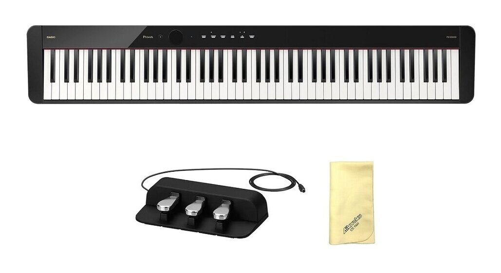 【送料込】【愛曲クロス付】CASIO PX-S5000BK(3本ペダルユニット/SP-34付) 本格的な鍵盤タッチとモダンなデザインを兼ね備えたデジタルピアノ【代金引換不可】【ポイント9倍】