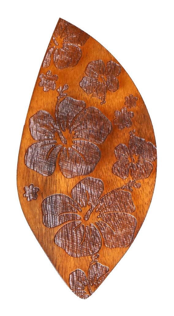 【メール便・送料無料・代引不可】KIWAYA PG-1200-F ハイビスカス柄 ソプラノウクレレ用 コア材 ピックガード