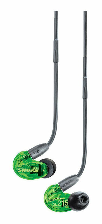 SHURE イヤホン 【送料込】SHURE SE215SPE-GN-A 高遮音性 イヤホン/グリーン イヤフォン イヤーバッズ【ポイント3倍】