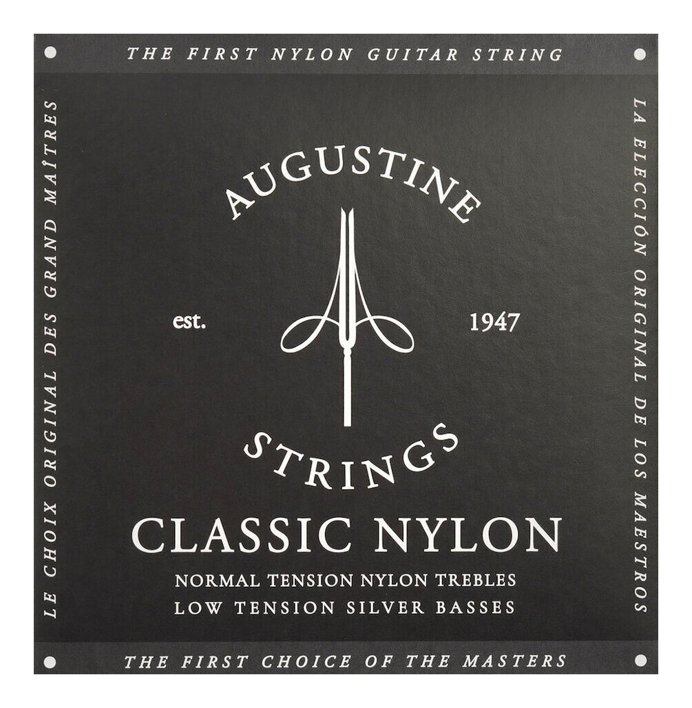 【メール便・送料無料・代引不可】AUGUSTINE オーガスチン BLACK Set ×1セット ナイロン弦