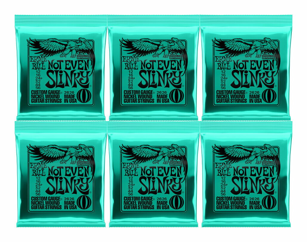 【メール便・送料無料・代引不可】ERNIE BALL 2626/6セット [12-56] NOT EVEN SLINKY エレキギター弦