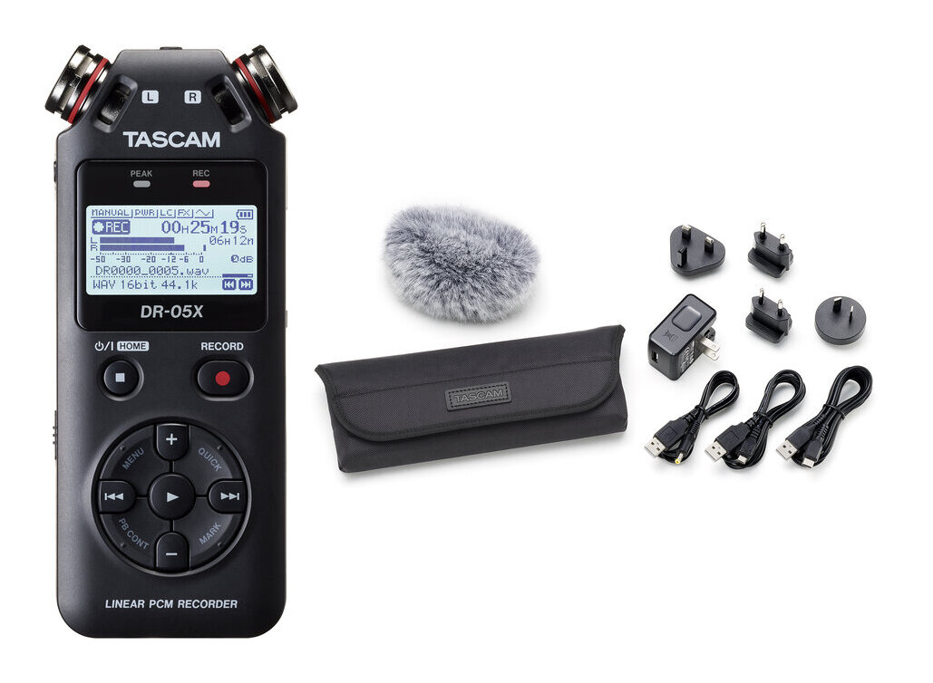 【送料込】TASCAM DR-05X+AK-DR11G MK3 ステレオオーディオレコーダー/USBオーディオインターフェース/アクセサリーキット付