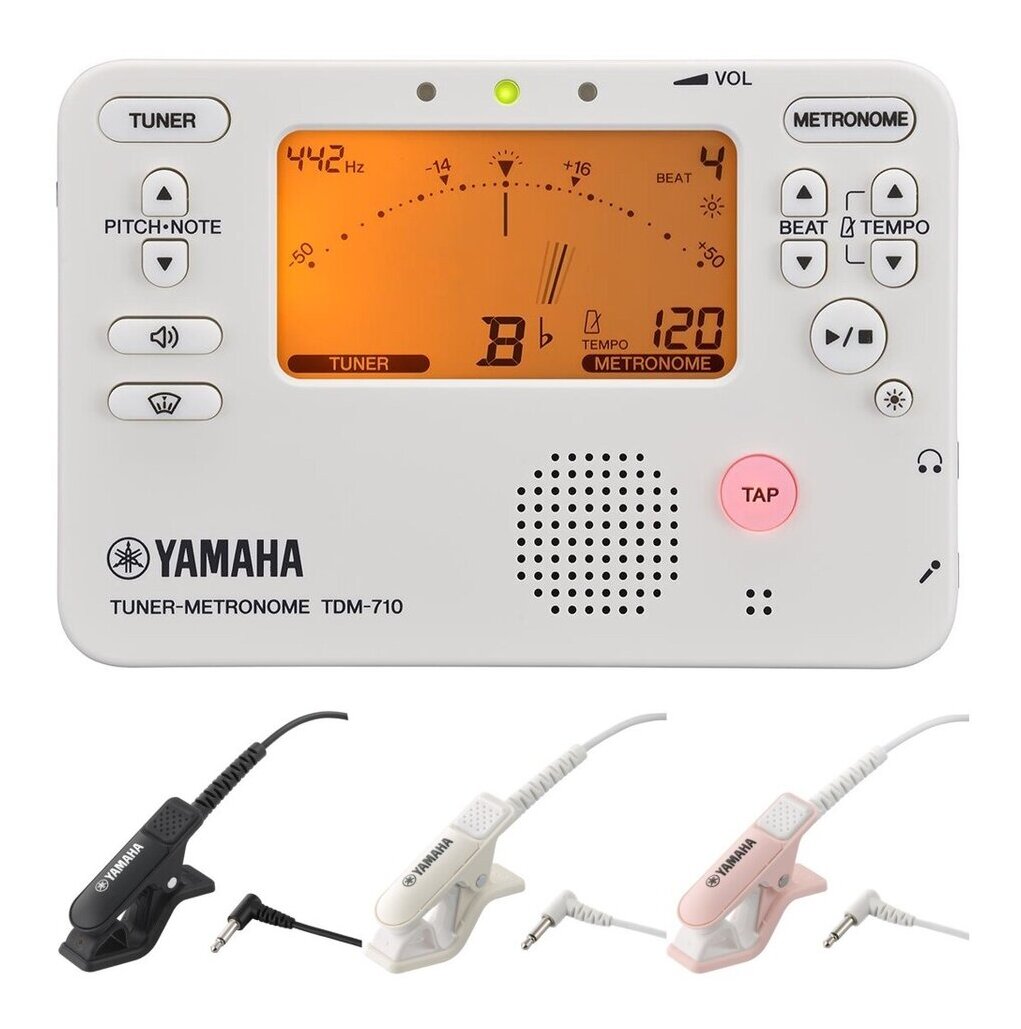 【メール便・送料無料・代引不可】YAMAHA TDM-710IV+TM-40セット チューナー/メトロノーム(アイボリー)+コンタクトマイクセット