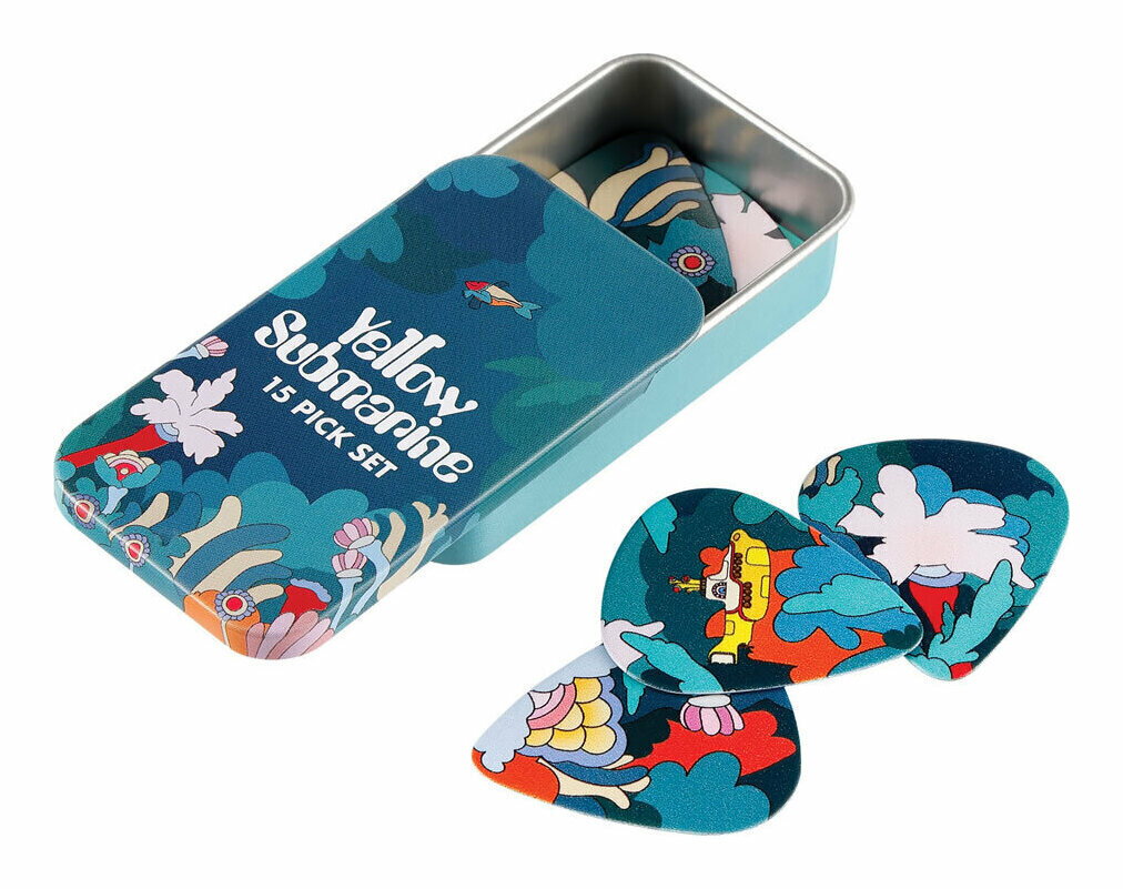 【メール便・送料無料・代引不可】D’Addario 1CWH4-10B9 THE BEATLES YELLOW SUBMARINE UNDER THE SEA 缶ケース付 ビートルズ ギターピック 15枚セット ダダリオ