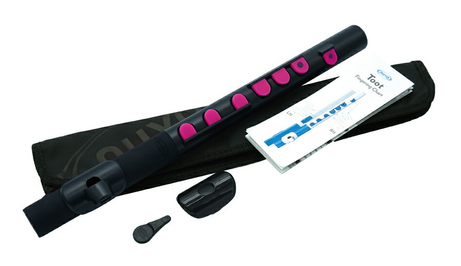 【送料込】NUVO N430TBPK TooT ブラック/ピンク リコーダー感覚 フルート プラスティック製 管楽器