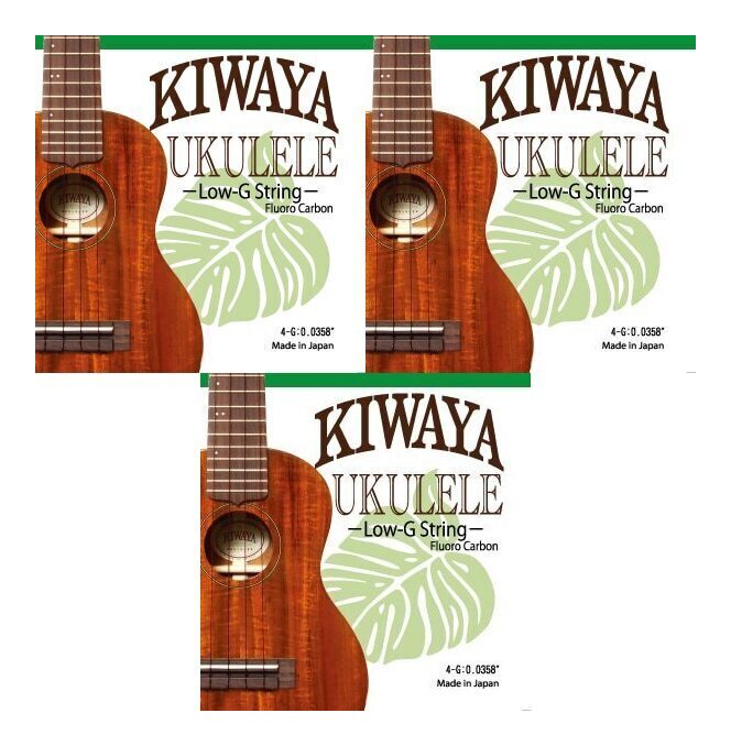 【メール便・送料無料・代引不可】KIWAYA KFC Low-G単品/3本セット [巻弦でない] クリア フロロカーボン ウクレレ弦 ソプラノ コンサート テナー ウクレレ対応