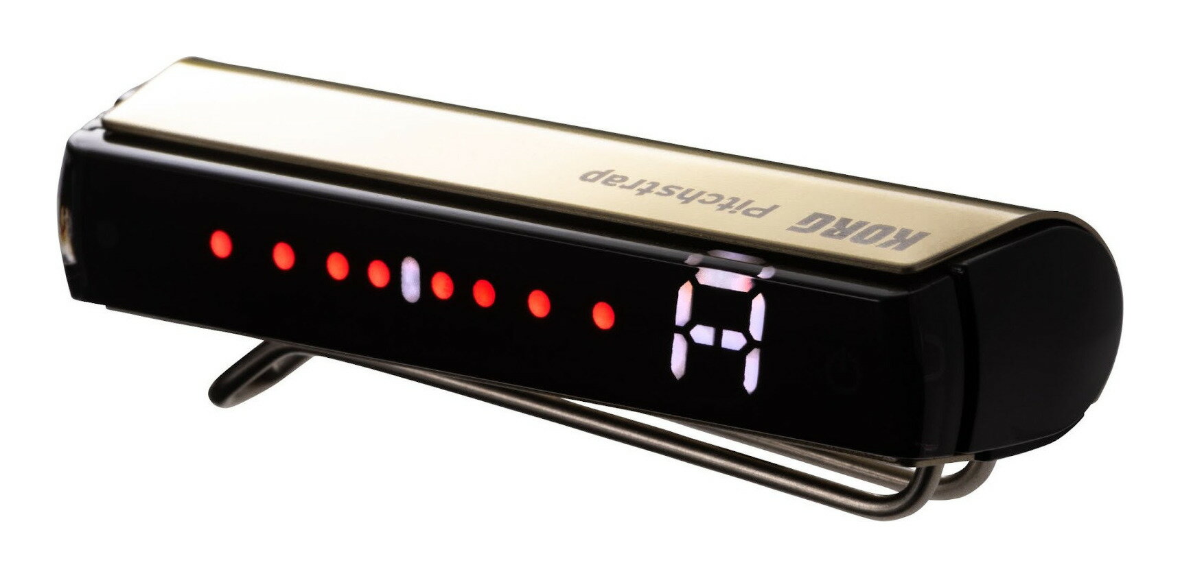 「世界初のストラップ装着チューナー」高彩度かつ多彩な表示と豊富な機能をそのままに、洗練されたデザインと高級感のある3色展開は楽器の存在感を損なわず、スタイリングのアクセントにも。PST-1は世界初!ストラップからギター、ベースのピッチを感知するチューナーです。洗練されたデザインとステンレススティールによる外装はストラップや楽器と自然に馴染みながらエレガントさを演出し、視認性の良いディスプレイ部はプレイヤーに心地よさをもたらします。ギターやベース本体に直接触れず、楽器を美しく支えるチューナーです。ストラップに装着する全く新しいチューナーストラップに装着する世界初のチューナー。高い性能に加え、スリムな形状に高級感のある仕上げを施しました。ストラップに伝わる弦振動を正確に検出感度を高める技術によりストラップの微弱な振動から正確なチューニングを可能にしました。スリムな形状とステンレス製の高級感~3色展開ステンレススティールが美しい外観はゴールド、ブラック、シルバーの3色のバリエーション。ステージで輝く楽器と馴染みつつも存在感を放ち、積極的に身につけたくなるチューナーです。高精度なストロボモード、ギター＆ベースナビゲーションモードを含む、多彩な表示モードオーソドックスな「レギュラー・モード」、メーターが流れる方向と速度でピッチの変化を示し、細かな誤差まで視認しやすく±0.1セントまで追い込める超高精度チューニングが可能な「ストロボ・モード」に加え、低音弦から始めてピッチが合うと次の弦のチューニングに自然と移行して行く、ナビゲーションモードをギター用とベース用二つ搭載。着けやすく、動きのある演奏にも対応ポケットから出してストラップに素早く装着。取り付け位置がプレイヤーの身体の中心に近いため、チューナーを付けたままでも振り回されることがなく動きのある演奏が可能です。様々な音楽のシチュエーションに対応するキャリブレーション機能スリムでコンパクトなデザインながらキャリブレーション機能を備えています。USB充電方式使い捨て電池不要のUSB充電対応。わずか1時間の充電で最大8時間連続使用可能。充電用USBケーブル付属。仕様音律:12平均律(クロマチック)測定範囲(サイン波):A0(27.50 Hz)~C8(4186.0 Hz)測定精度:±0.1セント(ストロボ・モード)基準ピッチ範囲:A4=436~445 Hz(1 Hz単位)内蔵電池:リチウム・イオン電池充電時間:約1時間連続使用時間:約8時間(フル充電時の目安)外形寸法(W×D×H):68×20×20 mm質量:26 g付属品:ご購入のお客様へ、USBケーブル(USB Type-A/Micro USB Type-B)、安全上のご注意*充電池は消耗品のため、充放電を繰り返すと使用できる時間が徐々に短くなります。*仕様および外観は、改良のため予告なく変更する場合があります。