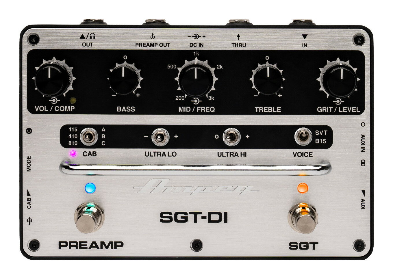 【送料込】Ampeg SGT-DI ベース用プリアンプ/DI SVTとB15のボイシング/オーバードライブ回路/キャビネット・シミュレーター搭載【正規輸入品】【国内正規品】【ポイント5倍】