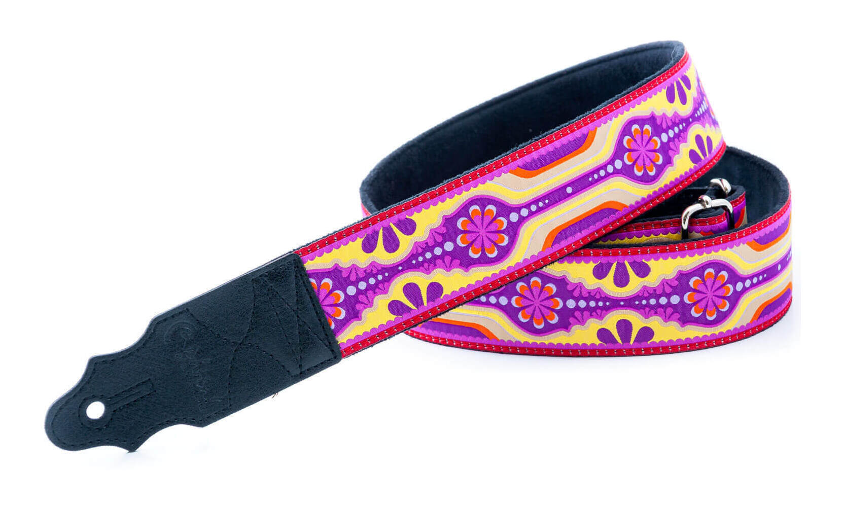 【送料込】RightOn! STRAPS LAUREL Purple ギター ベース ストラップ【ポイント5倍】