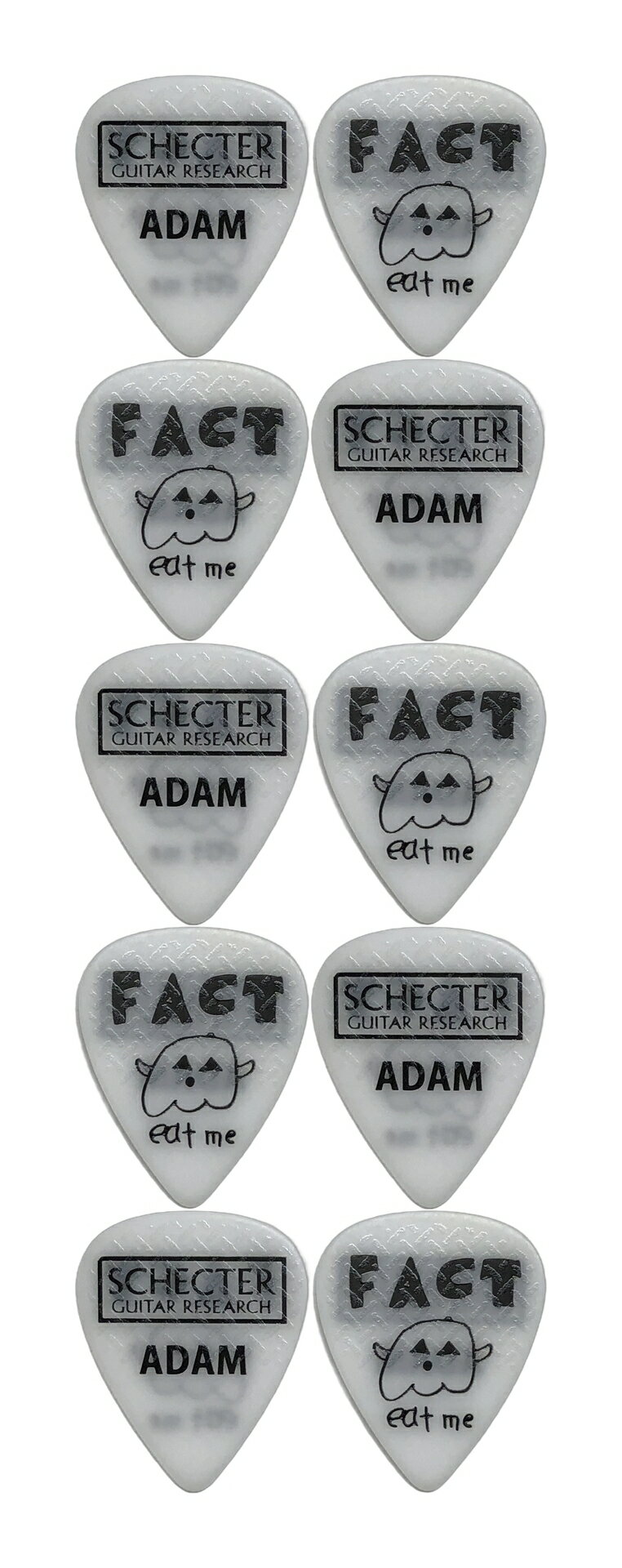 【メール便・送料無料・代引不可】SCHECTER SPA-FC/AD/2/10枚セット FACT ADAM シグネチャー ギター ピック