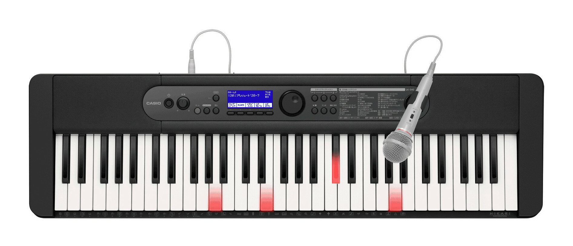 【送料込】CASIO LK-540BK/ブラック 光る鍵盤を追いかけて、はじめてでもすぐ楽しい Casiotone 光ナビゲーションキーボード【ポイント10倍】