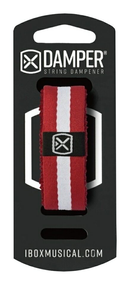 樂天商城 - 【送料込】IBOX DKMD10 ポリエステル/RED＆WHITE [MEDIUM-7弦ギター/5弦ベース用] ストリング ダンパー ミューター フレットラップ
