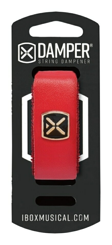 【送料込】IBOX DSSM04 レザー/RED [SMALL-6弦エレキギター/アコースティックギター/4弦ベース/ウクレレ用] ストリング ダンパー ミュ..