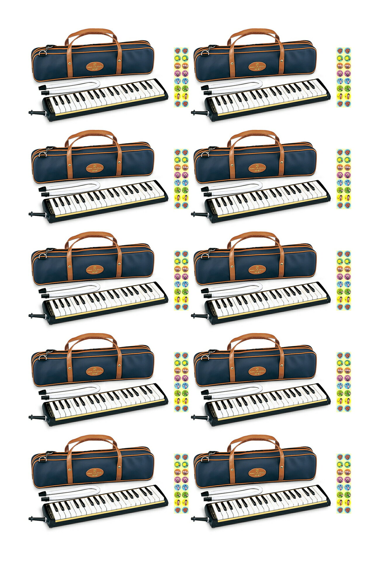 【送料込】【10台セット】SUZUKI スズキ メロディオン M-37C (数量限定ドレミシール10枚付)