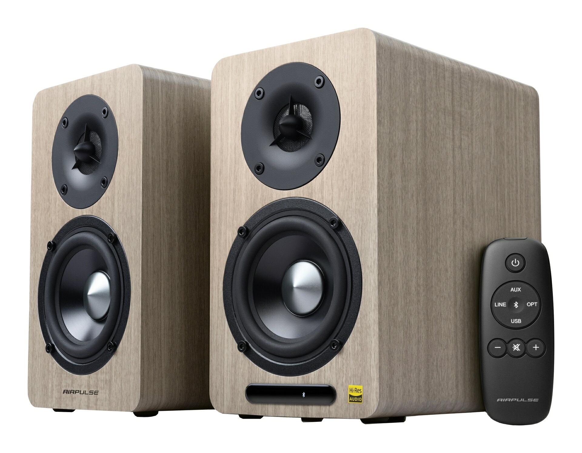 【送料込】AIRPULSE A60 WALNUT (ペア) ハイレゾ対応 アクティブ スピーカー
