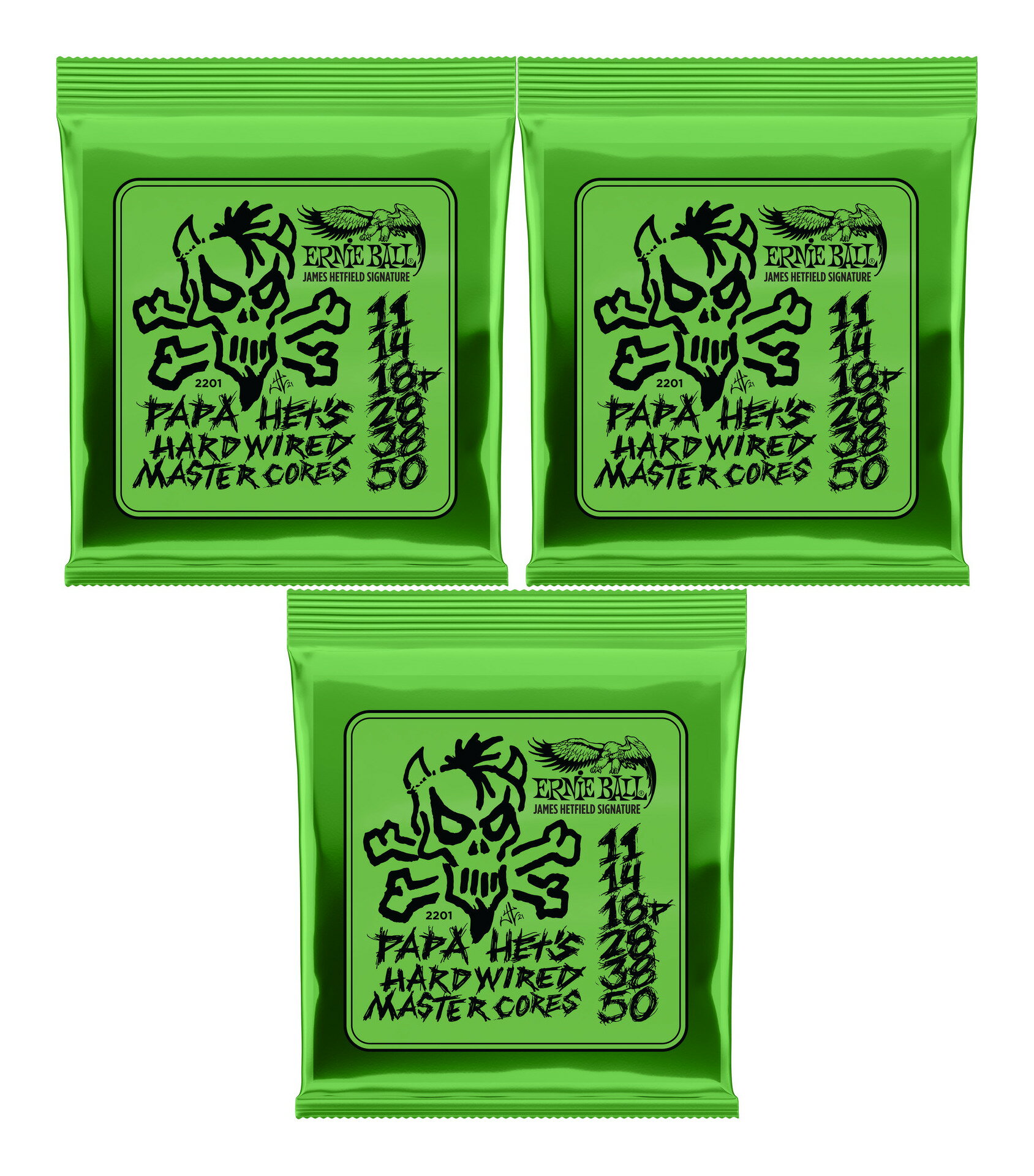 樂天商城 - 【メール便・送料無料・代引不可】ERNIE BALL 2201/3セット [10-50] アーニーボール PAPA HET’S HARDWIRED MASTER CORES メタリカ ジェイムズ ヘットフィールド シグネチャー エレキギター弦/3セット