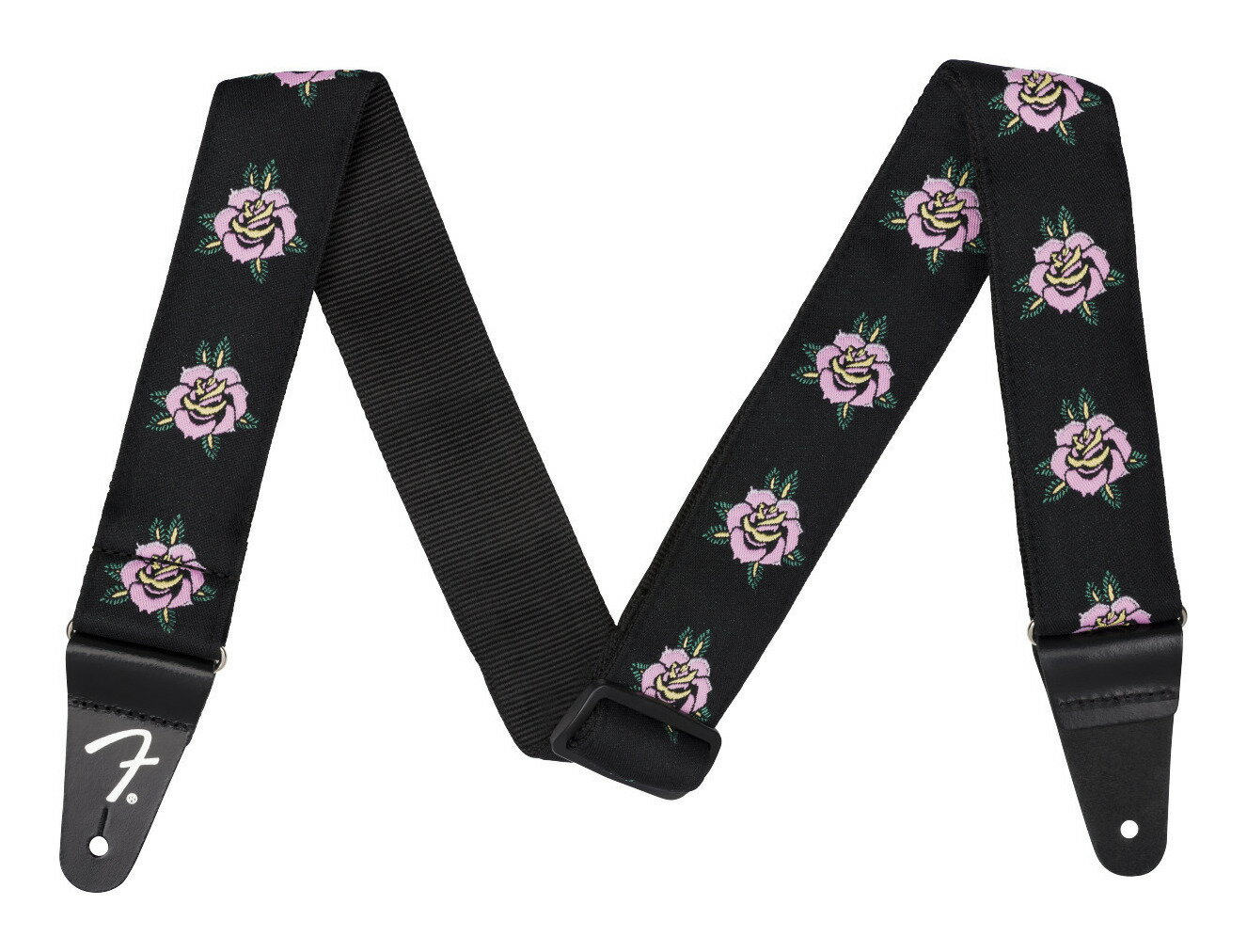 FENDER - 【メール便・送料無料・代引不可】Fender Rose Strap Pink フェンダー ローズ バラ柄 2インチ幅 ジャカード織 ギター ストラップ