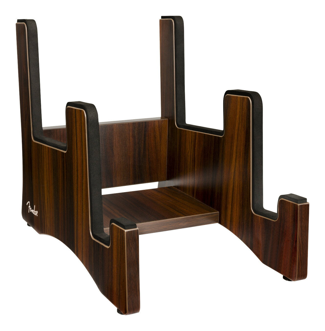 乐天商城 - 【送料込】Fender Deluxe Wooden 2-Tier Multi Stand フェンダー エレキ＆アコギ 2本用 ウォルナット調 ギタースタンド