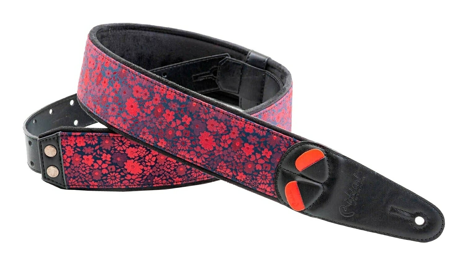 【送料込】RightOn! STRAPS Daisy Red ギター・ベース用ストラップ【ポイント5倍】