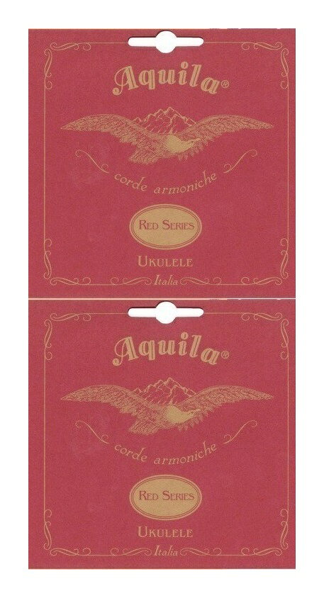 【ポイント2倍】【メール便・送料無料・代引不可】【2セット】Aquila アクイーラ AQR-TLW (88U) RED SERIES ウクレレ弦 テナー用(LOW-G弦)