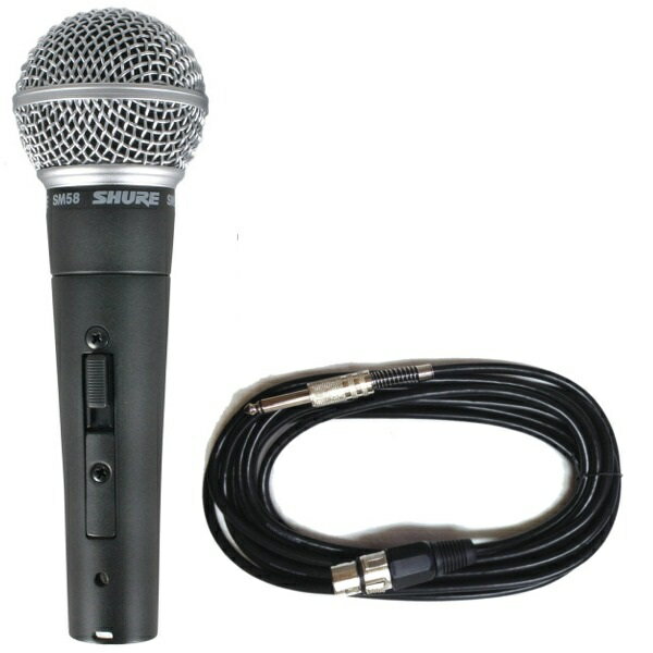 【送料込】SHURE SM58SE(マイクケーブル5M XLR-フォン 付7点セット)