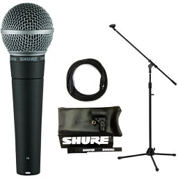 【送料込】SHURE SM58LCE/ブームマイクスタンド+CANAREケーブル付8点セット