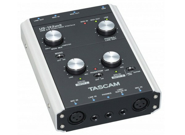 【ポイント5倍】【送料込】TASCAM タスカム US-122MKII/US-122MK2 USB2.0 24bit/96kHz対応オーディオMIDIインターフェース