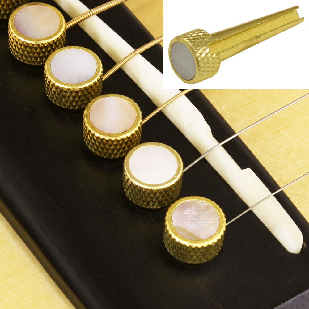 【送料込】D’Andrea ダンドレア TONE PINS TP3M Mother of Pearl Inlay ソリッドブラス製ブリッジピン