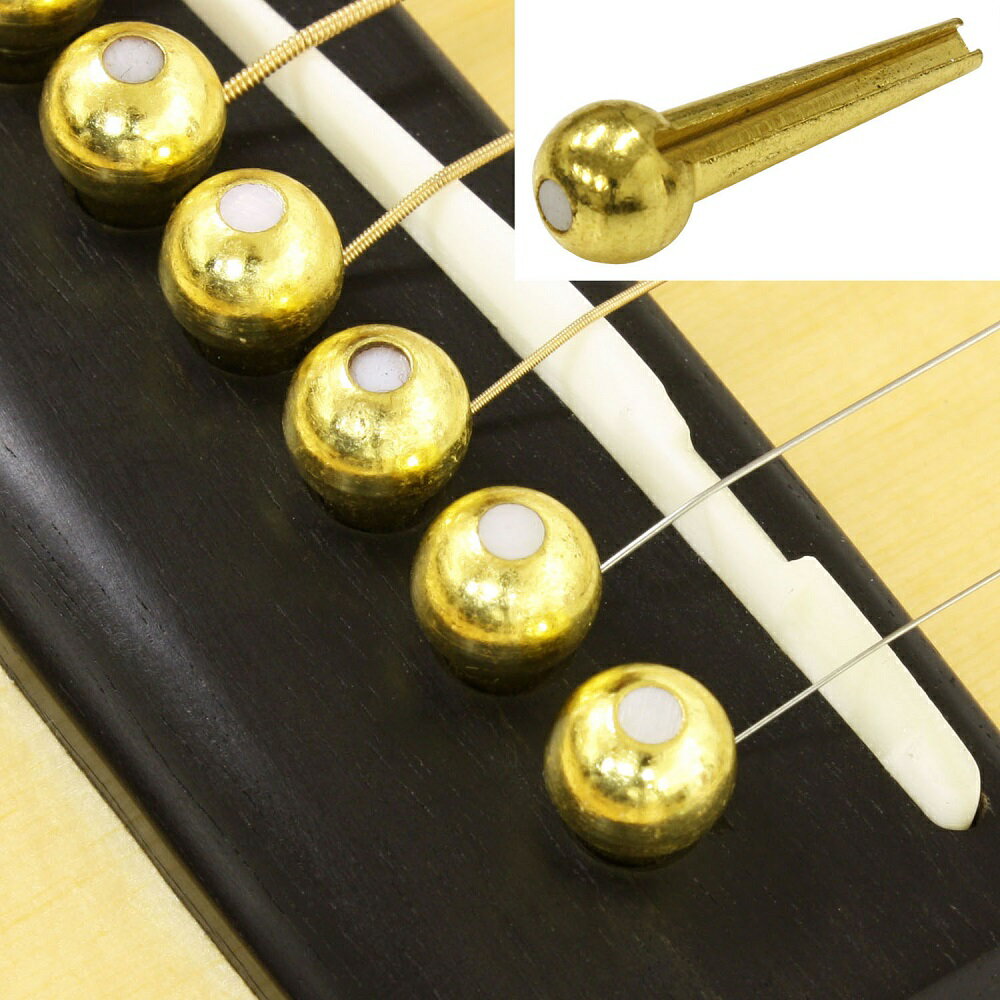 【送料込】D’Andrea ダンドレア TONE PINS TP4T Pearl Dot ソリッドブラス製ブリッジピン