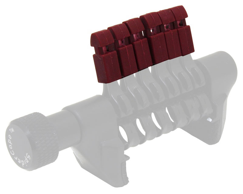 【お取り寄せ】※メーカー品切れの場合、お時間をいただく場合もございます。お急ぎの方はお手数ですが、ご注文の前にメールで在庫の確認のお問い合わせを下さい。こちらの商品はメール便で発送します。詳細についてはこちらを必ずご確認ください。各弦を単独でカポできる革新的なデザインのカポタスト。変則チューニングやオープンコードなど多彩なセッティングが可能です。カポのON/OFF も簡単に出来るので曲中での操作も可能。ギタープレイの可能性を広げる画期的な製品です。スパイダーカポに取り付け、5,7,12 フレットなどのハーモニクス・ポイントに触れるようにセットする事でハーモニクスサウンドを出す事が出来ます。6 個セット。