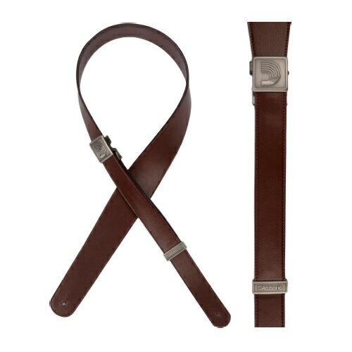【ポイント3倍】【送料込】D’Addario Planet Waves L25S1501FT ブラウン レザーストラップ 瞬時に長さ調整が可能なギターストラップ