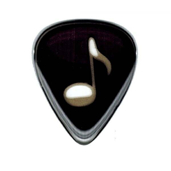 【ポイント3倍】【メール便・送料無料・代引不可】Rick Rock ZBS-028 Black Note エポキシ樹脂製 ギター ピック 2.3mm