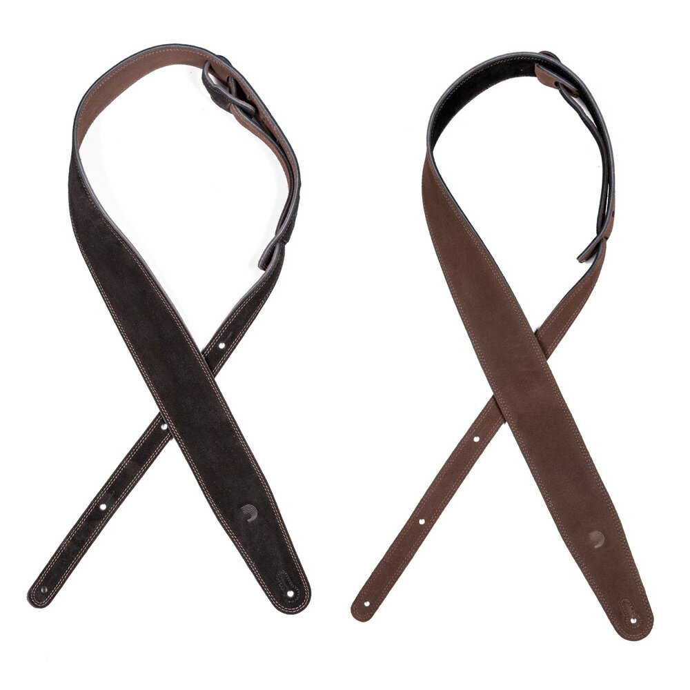 樂天商城 - 【ポイント2倍】【送料込】D’addario PLANET WAVES 25REV03 BLACK/BROWN SUEDE Reversible Leather Strap ギターストラップ
