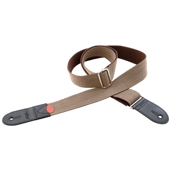 【ポイント5倍】【メール便・送料無料・代引不可】RightOn! STRAPS BRIGHTON BROWN ギター/ベース用ストラップ
