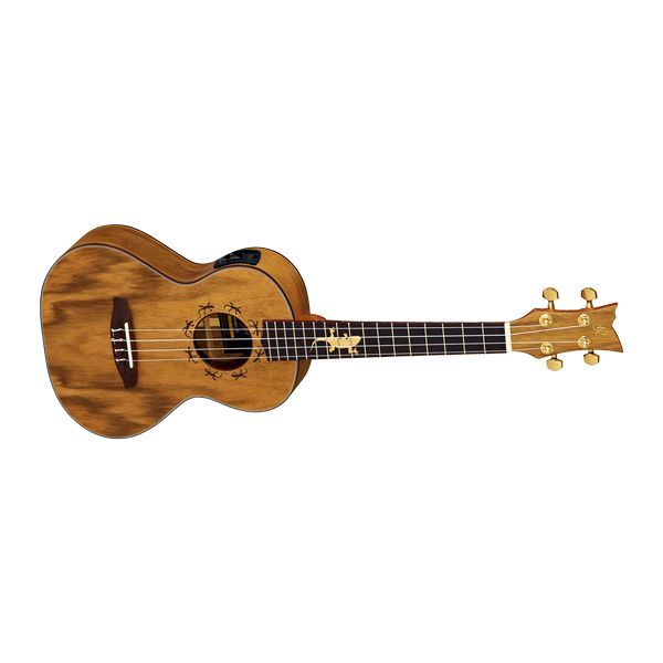 【お取り寄せ】※メーカー品切れの場合、お時間をいただく場合もございます。お急ぎの方はお手数ですが、ご注文の前にメールで在庫の確認のお問い合わせを下さい。LIZARDシリーズは、ロゼット・フレットボードにトカゲのレーザーカットが入ったエレキウクレレシリーズです。テナーサイズSpecial:レーザーカット・ロゼットレーザーカット・フレットボードインレイAQUILA NYLGUT 弦アクティブ・プリアンプ、チューナー搭載ギグバッグ付きSpecificationsトップダオ トップ・フィニッシュサテン バックダオ バック・フィニッシュサテン ネックマホガニー フレットボードローズウッド ブリッジローズウッド チューナーダイキャスト、ゴールド Electronicウクレレ用プリアンプシステム & チューナー フレット17 スケール長432mm ナット37mm ボディー厚み79mm ロゼットリザードデザイン・レーザーカット