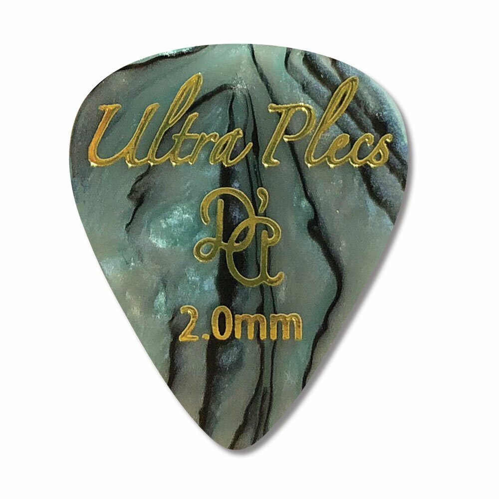 【メール便・送料無料・代引不可】【6枚セット】D’Andrea ダンドレア UP351 ABA 2.0 Abalone [2.0mm] Ultra Plecs ギター ピック