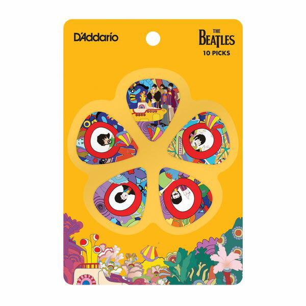 【メール便・送料無料・代引不可】D’Addario ダダリオ 1CWH2-10B7 THIN / Beatles Yellow Submarine 発売50周年記念 ピック 10枚セット