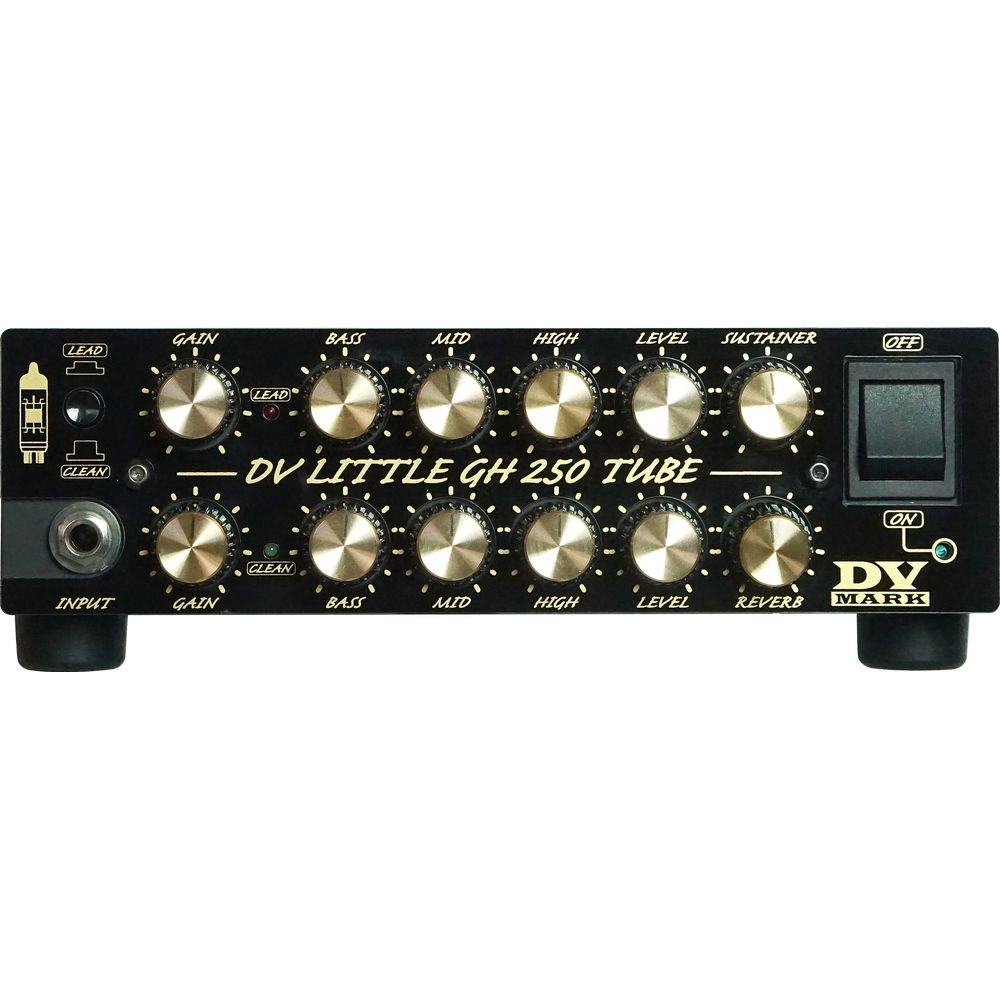 こちらの商品はお取り寄せとなります。3日～1週間ほどでお届け可能です。メーカー品切の際はお時間を頂きます。プリアンプに6205マイクロチューブを搭載し、真空管特有の粘りと唸りが加わったGreg Howe（グレッグ・ハウ）シグネチャー・アンプヘッド大好評のDV LITTLE GH 250 Greg Howe signatureに続き、プリアンプに6205マイクロチューブを搭載したモデルが新登場。余裕のヘッドルーム、超軽量かつコンパクトボディ、完全独立2チャンネル、オンボードリバーブはそのままに、リードチャンネルにウォームなトーンとサスティンを生み出すSustainerコントロールを搭載。真空管特有の粘りと唸りが加わったGreg Howeのニューシグネチャーモデルが完成した。■Power : 250W(4Ω)／150W(8Ω)　■PowerAMP : Class D■Preamp : TUBE (single 6205 micro tube)■Controls : clean ch：Gain - Level / EQ: bass-mid-high　　　　　 lead ch：Gain - Level - Sustainer / EQ:bass-mid-high■Channels : 2ch（Clean / Lead）■Effects : Reverb■Speaker out : Speakon + 1/4” combo jack(4Ω minimum load )■OTHER : Pre Out (with -6 / 0 db switch)、FX Loop、Footswitch input (dual) for ch switch / reverb■SIZE : 225(W) × 80(H) × 250(D)mm■WEIGHT : 2.6kg