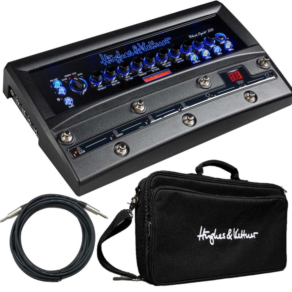 【送料込】【専用バッグ/HUK-BS200F/BAG+7mスピーカーケーブル/HUK-SPC/7M付】Hughes & Kettner Black Spirit 200 Floor フロアタイプ ギターアンプ HUK-BS200/F 【smtb-TK】