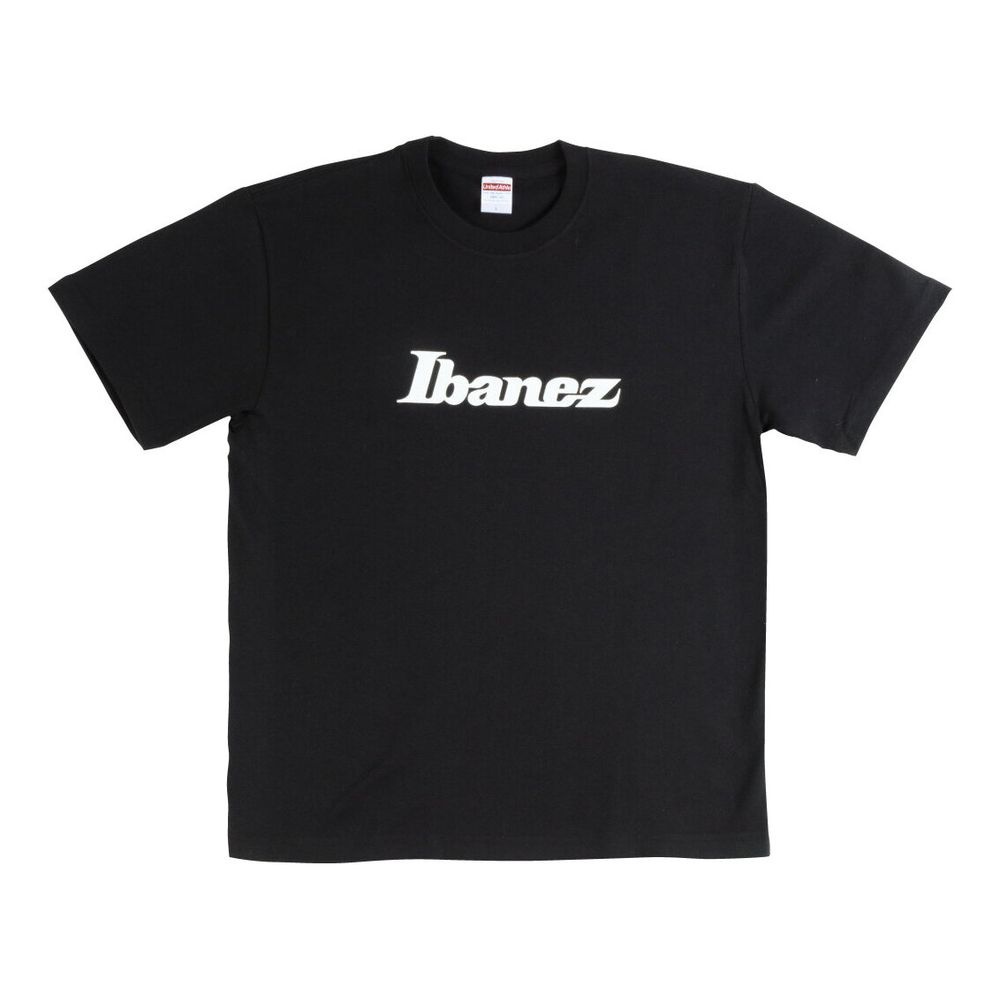 樂天商城 - 【メール便・送料無料・代引不可】Ibanez アイバニーズ IBAT007L Lサイズ Tシャツ ブラック / ホワイト ロゴ