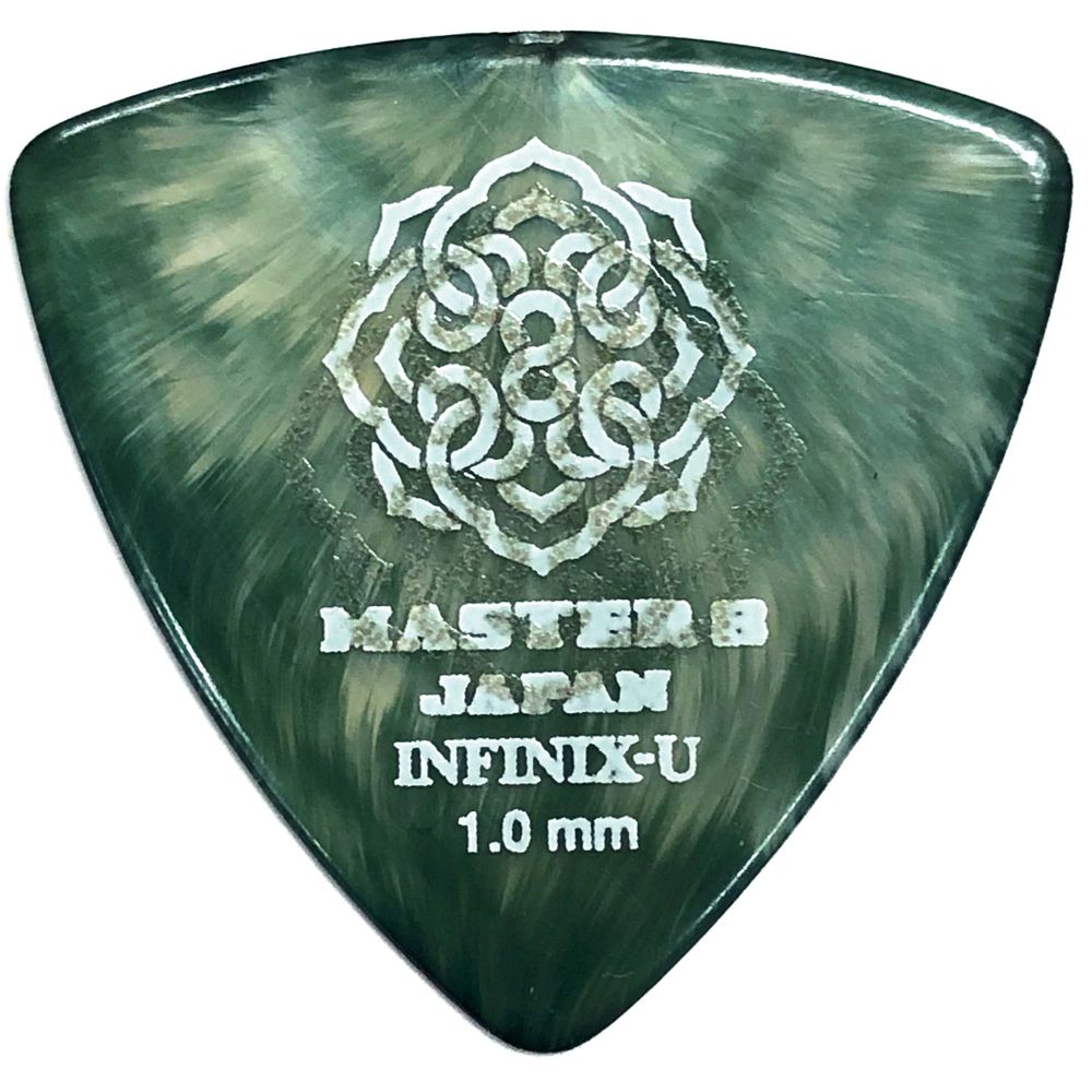 【メール便・送料無料・代引不可】【10枚セット】MASTER8 JAPAN INFINIX-U 三角 1.0mm HARD GRIP 滑り止め加工 ギターピック [IFU-TR100]