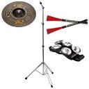 【送料込】【カホン用】MEINL CC10DAS + CS-01 + LP-CCB + CFT5-BK スプラッシュ + スタンド + カホンブラシ + フットタンバリン セット