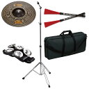 【送料込】【カホン用】MEINL CC10DAS + CS-01 + LP-CCB + CFT5-BK + TCB-200 スプラッシュ + スタンド + カホンブラシ + フットタンバリン + キャリングバッグ セット