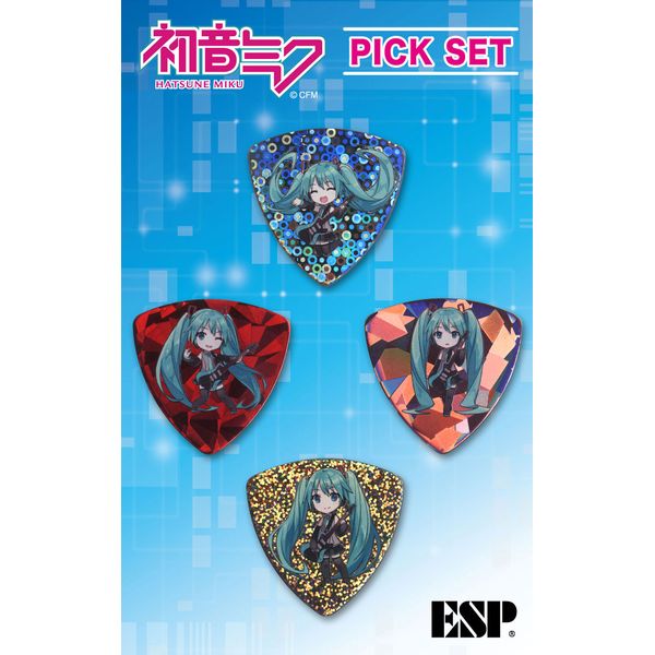 【メール便・送料無料・代引不可】ESP PS-Miku 初音ミク ピック セット ステッカー2枚入