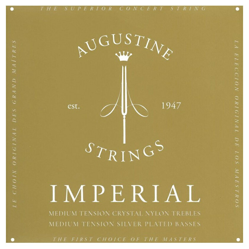 【メール便・送料無料・代引不可】AUGUSTINE オーガスチン IMPERIAL/RED ×3セット ミディアムテンション SET