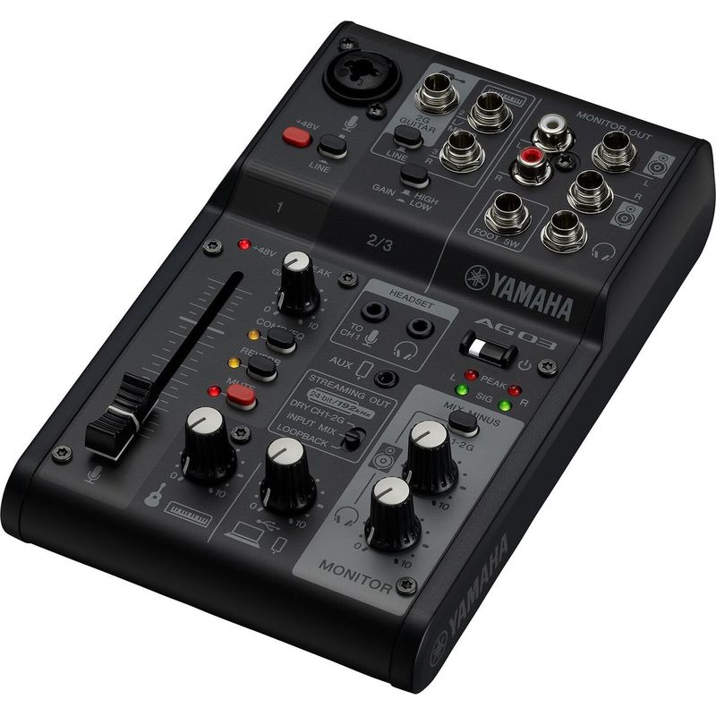 愛曲楽器の【送料込】YAMAHA ヤマハ AG03MK2 B ブラック ライブストリーミングミキサー｜アングル2