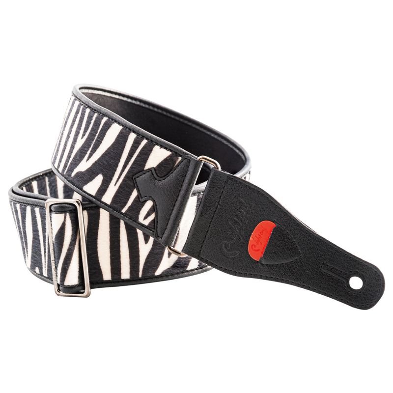 【ポイント5倍】【送料込】RightOn! STRAPS ZEBRA White ギター、ベース用ストラップ