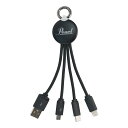 【メール便・送料無料・代引不可】 Pearl パール POG-JK/P1 キーホルダー型充電ケーブル Lightning/Micro USB/USB Type-C 対応