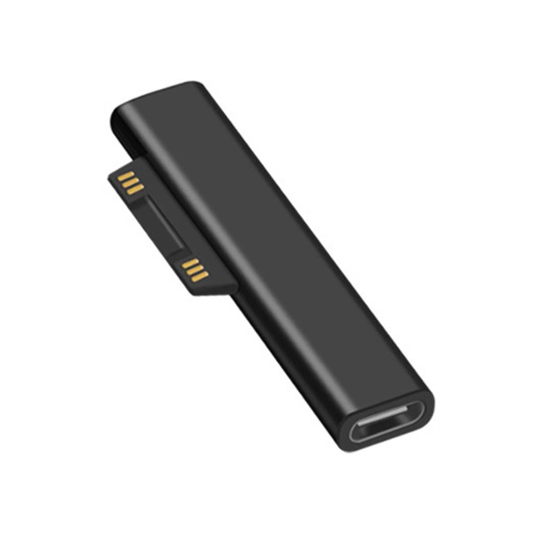 [LUYING] USB-C to Surface Pro 急速充電アダプタ 15V/3A 65W PD Type-Cケーブル マイクロソフト Surface Pro 7/6/5/4/3/X Surface Go1/2 Surface Laptop 1/2/3/4/5 Book タブレット対応 黒